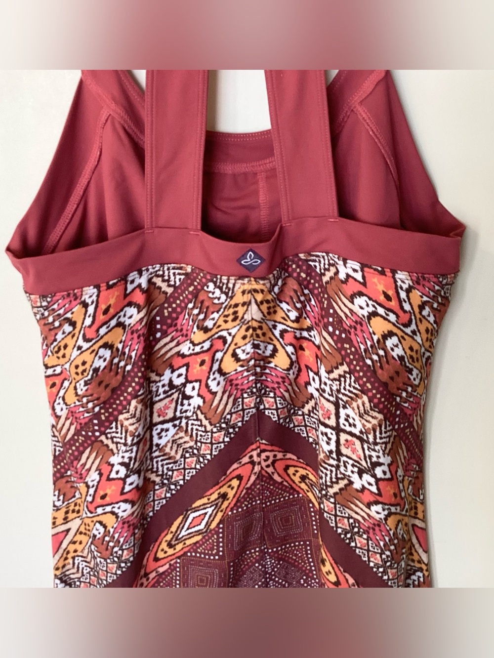 Prana Cantine Geometric and Ikat Print Activewear Dress - Raisin - S - Picture 6 of 9